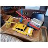 Image 1 : LIMA TIN EXCAVATOR TOY, METAL BIPLANE AND METAL TAXI