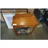 Image 1 : SMALL OAK 1 DRAWER DESK  AND STOOL
