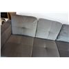Image 2 : BRAND NEW GREY FABRIC 2 PC SECTIONAL SOFA WITH CUPHOLDERS, AND REMOVABLE PILLOW BACKS, RETAIL $1299 