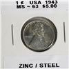 Image 2 : USA WAR TIME COINS 1942, 1943, SILVER 50 CENT .900 SILVER, AND 1943 ZINC LINCOLN HEAD