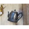 Image 2 : SILVER PLATE TEAPOT AND BRASS TEAPOT