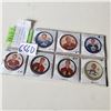 Image 1 : 7 SHIRRIFF HOCKEY COINS FROM 1960-1963 INCLUDING ARMSTRONG, MOORE, BREWEREK