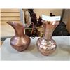 Image 1 : COPPER VASE AND HAMMERED COPPER PITCHER