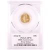 Image 1 : 2016-W Mercury Dime Gold Coin PCGS SP70 100th Anniversary First Strike