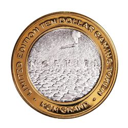 .999 Fine Silver MGM Grand Las Vegas, Nevada $10 Limited Edition Gaming Token