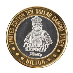 .999 Silver Hilton Las Vegas, Nevada $10 Casino Limited Edition Gaming Token