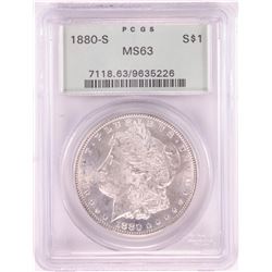 1880-S $1 Morgan Silver Dollar Coin PCGS MS63 Old Green Holder