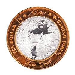 .999 Silver Reno Hilton Nevada $10 Casino Limited Edition Gaming Token