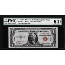 1935A $1 Hawaii WWII Emergency Silver Certificate Note PMG Choice Uncirculated 64EPQ