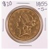 Image 1 : 1855-S Type 1 $20 Liberty Head Double Eagle Gold Coin