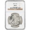 Image 1 : 1881-S $1 Morgan Silver Dollar Coin NGC MS66