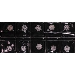 Lot of (10) Disney Mickey & Minnie Mouse Golfer 1/20 oz. .999 Fine Silver Coin Rounds