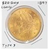 Image 1 : 1897 $20 Liberty Head Double Eagle Gold Coin