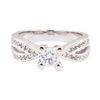 Image 2 : 14KT White Gold 0.66 ctw Diamond Ring