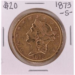 1873-S $20 Liberty Head Double Eagle Gold Coin