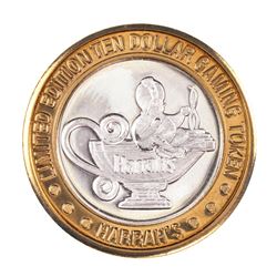 .999 Silver Harrah's Casino Reno Nevada $10 Casino Limited Edition Gaming Token