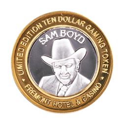 .999 Fine Silver Sam Boyd's Fremont Las Vegas, NV $10 Limited Edition Gaming Token