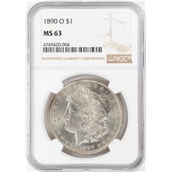 1890-O $1 Morgan Silver Dollar Coin NGC MS63