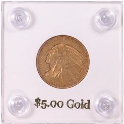 1911 $5 Indian Head Half Eagle Gold Coin