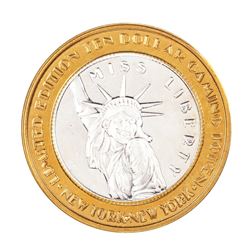 .999 Fine Silver New York New York Las Vegas, Nevada $10 Limited Edition Gaming Token