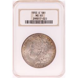 1900-O $1 Morgan Silver Dollar Coin NGC MS65 Nice Toning Old Holder