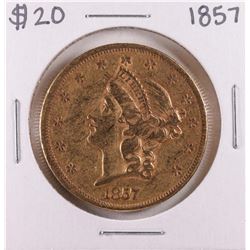 1857 Type 1 $20 Liberty Head Double Eagle Gold Coin