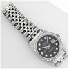 Image 6 : Rolex Mens Stainless Steel Black Diamond 36MM Datejust Wristwatch