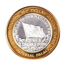 .999 Silver Imperial Palace Hotel & Casino Las Vegas $10 Limited Edition Gaming Token