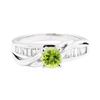 Image 2 : 14KT White Gold Lady's 1.20 ctw Peridot and Diamond Ring