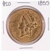 Image 1 : 1855 Type 1 $20 Liberty Head Double Eagle Gold Coin