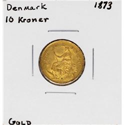 1873 Denmark 10 Kroner Gold Coin
