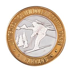 .999 Silver Harrah's Casino Reno Nevada $10 Casino Limited Edition Gaming Token