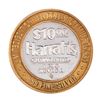 Image 2 : .999 Silver Harrah's Casino Reno Nevada $10 Casino Limited Edition Gaming Token