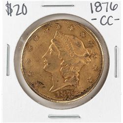 1876-CC $20 Liberty Head Double Eagle Gold Coin