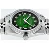 Image 4 : Rolex Men's Stainless Steel 36mm Green Vignette Diamond Datejust Wristwatch