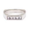 Image 2 : Platinum 0.40 ctw Diamond Flat Top Ring