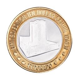 .999 Silver Eldorado Hotel and Casino $10 Casino Gaming Token Limited Edition