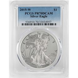 2015-W $1 Proof American Silver Eagle Coin PCGS PR70DCAM