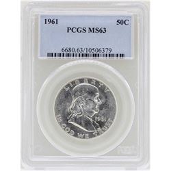 1961 Franklin Half Dollar Coin NGC MS63