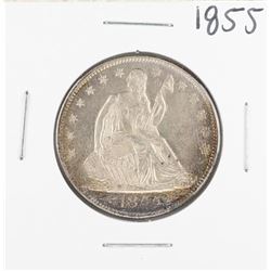 1855 Arrows Seated Liberty Half Dollar Coin