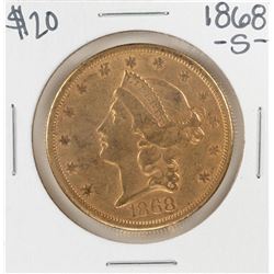 1868-S $20 Liberty Head Double Eagle Gold Coin