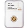 Image 1 : 1888 $1 Proof Indian Princess Head Gold Dollar Coin NGC PF65 Cameo