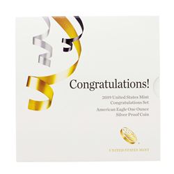 2019-W $1 Congratulations Set Proof American Silver Eagle Coin