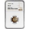 Image 1 : 1954-D Roosevelt Dime Coin NGC MS67 Amazing Toning
