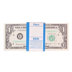 Pack of (100) Consecutive 1963B $1 Federal Reserve Barr Notes Richmond