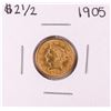Image 1 : 1905 $2 1/2 Liberty Head Quarter Eagle Gold Coin