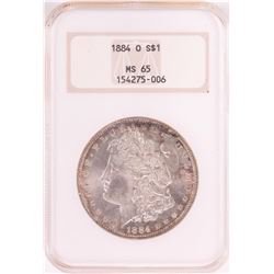 1884-O $1 Morgan Silver Dollar Coin NGC MS65 Old Holder