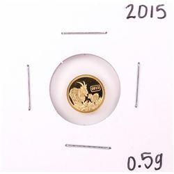 2015 $5 Tokelau Proof 1/2 Gram Year of the Goat Gold Coin