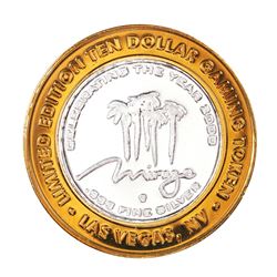 .999 Silver The Mirage Las Vegas, Nevada $10 Casino Gaming Token Limited Edition