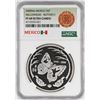 Image 1 : 2000Mo Mexico Proof 5 Pesos Butterfly Silver Coin NGC PF68 Ultra Cameo